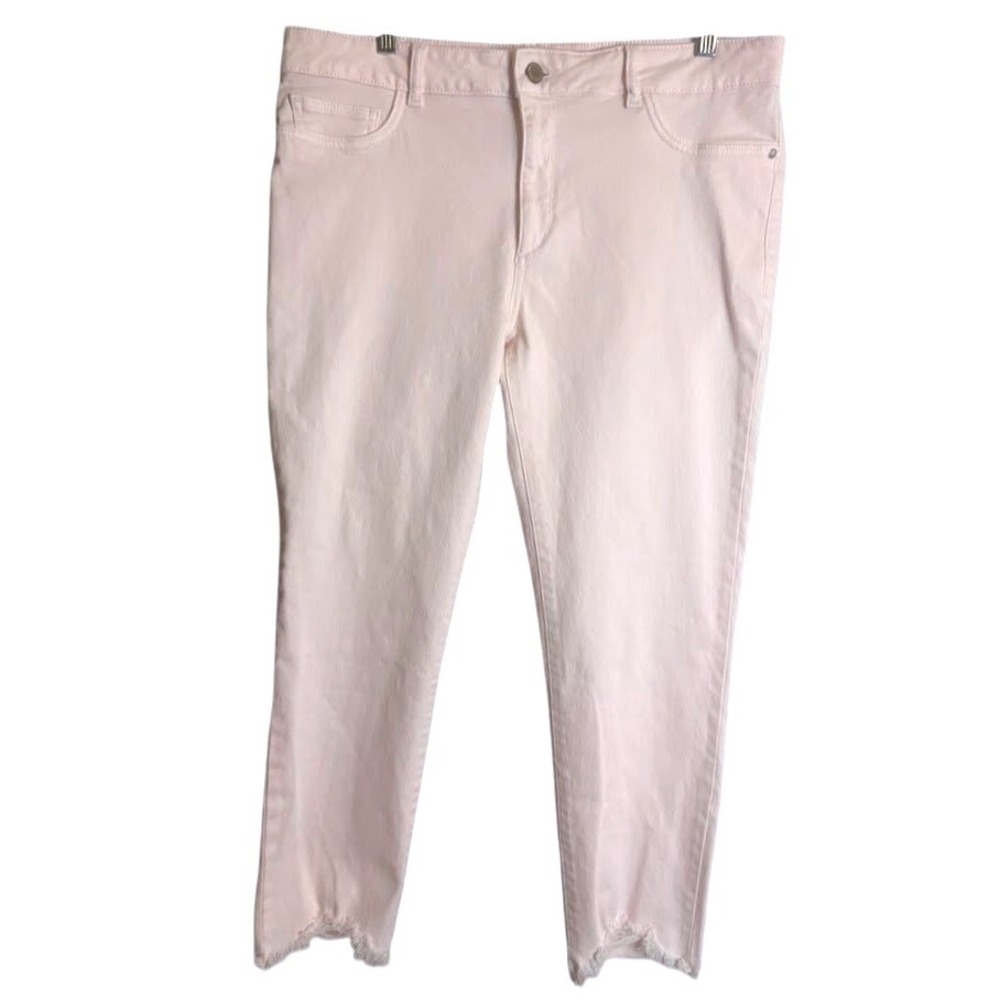 DL1961‎ Women's Florence Mid-Rise Instasculpt Blush Pink Crop Jeans Size 33